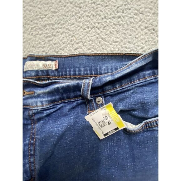 Levis 512 Red Tag Jeans Womens 16 Blue Perfectly Slimming Short Denim St… - Picture 9 of 9